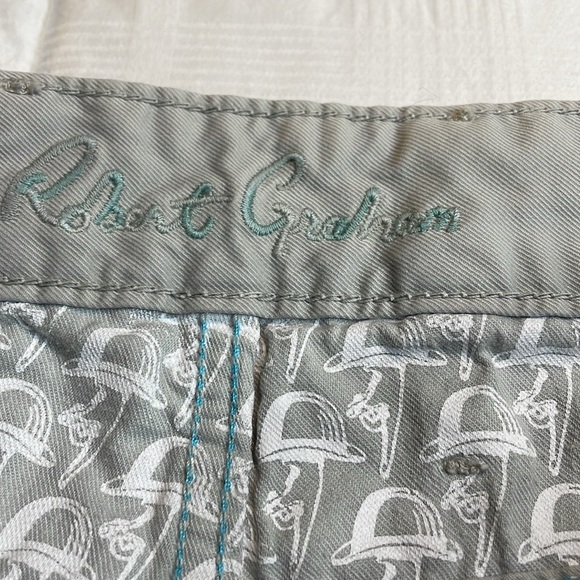 ROBERT GRAHAM MENS SLIM JIM JEANS SILVER/GREY SIZE 36 - Picture 3 of 10